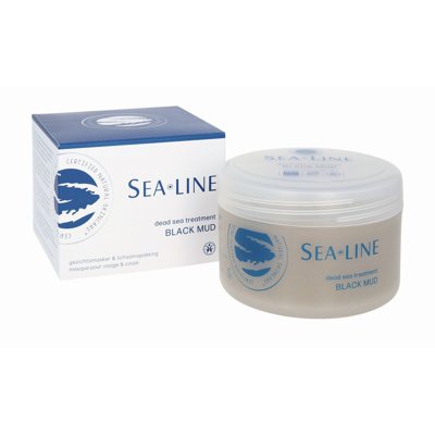 SEA LINE Dead Sea Treatment Black Mud Veido kaukė ir kūno įvyniojimas su juoduoju purvu, 225 ml