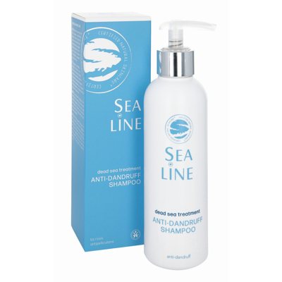 SEA LINE Dead Sea Treatment Šampūnas nuo pleiskanų su Negyvosios jūros druska, 200 ml