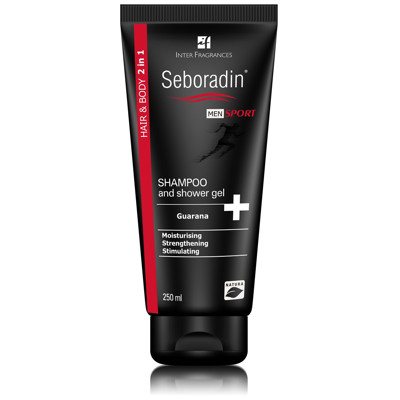 SEBORADIN MEN SPORT (2/1), šampūnas + dušo gelis, 250 ml