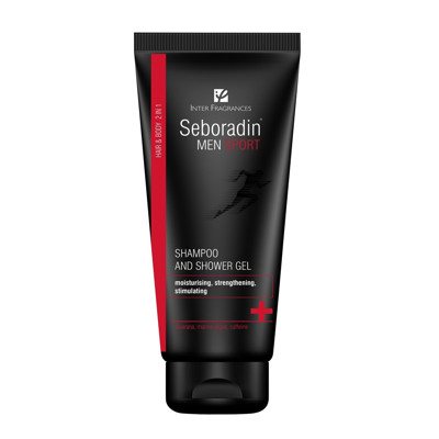 SEBORADIN MEN SPORT, šampūnas + dušo gelis, 200 ml