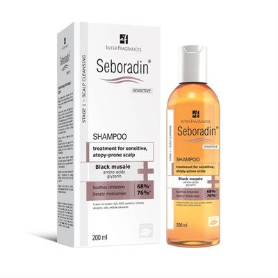SEBORADIN SENSITIVE, šampūnas plaukams, antialerginis - jautriai galvos odai, 200 ml