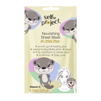 SELFIE PROJECT lakštinė kaukė veidui maitinamoji LittleOtter, 15 ml