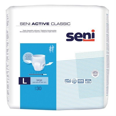 SENI ACTIVE CLASSIC LARGE, sauskelnės kelnaitės, 30 vnt