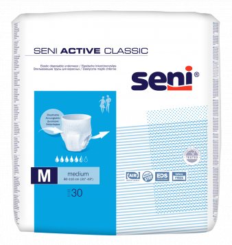 SENI ACTIVE Classic M medium sauskelnės kelnaitės suaugusiems N30