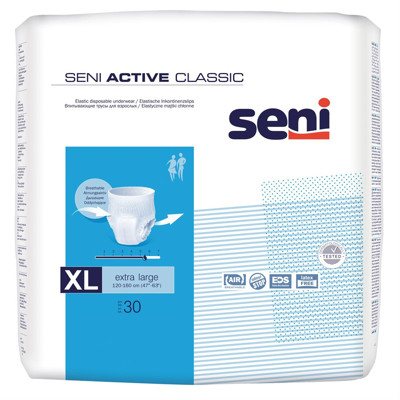 SENI ACTIVE CLASSIC XL, sauskelnės kelnaitės, 30 vnt