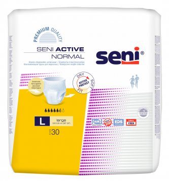 SENI ACTIVE Normal premium L large sauskelnės kelnaitės suaugusiems N30