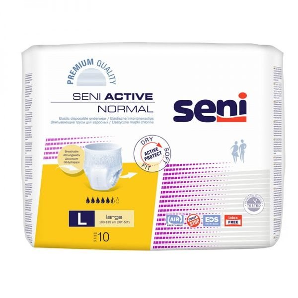 SENI ACTIVE NORMAL premium L sauskelnės-kelnaitės N10