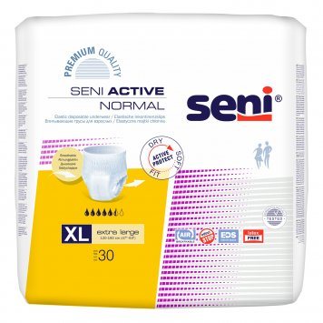 SENI ACTIVE Normal premium XL extra large sauskelnės kelnaitės suaugusiems N30