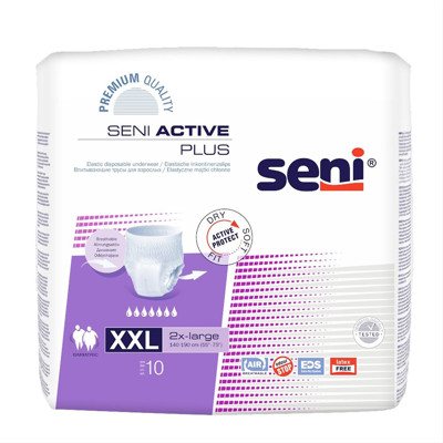 SENI ACTIVE PLUS XXL PREMIUM, sauskelnės-kelnaitės, 10 vnt
