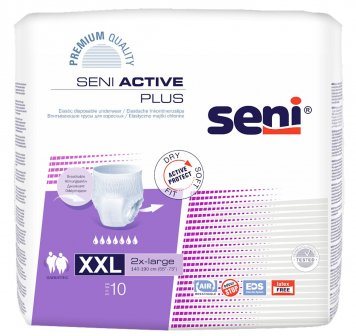 SENI ACTIVE Plus XXL (premium) sauskelnės kelnaitės suaugusiems N10