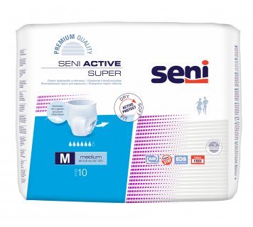 SENI ACTIVE Super premium M medium sauskelnės kelnaitės suaugusiems N10