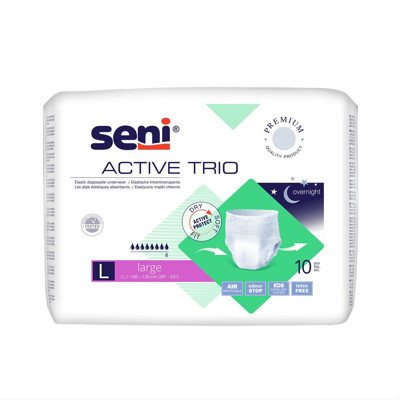 SENI ACTIVE TRIO LARGE, Sauskelnės-kelnaitės, 10 vnt