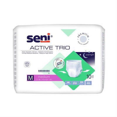 SENI ACTIVE TRIO MEDIUM, sauskelnės-kelnaitės, 10 vnt