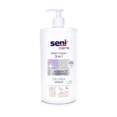 SENI CARE 3 IN 1, valomasis kremas su šlapalu, 1000 ml