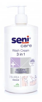 SENI CARE 3% Urea 3 in 1 valomasis kremas, 500 ml