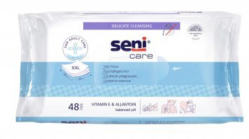 SENI Care drėgnos servetėlės su vitaminu E N48