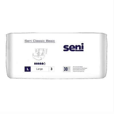 SENI CLASSIC BASIC L, sauskelnės suaugusiems, 30 vnt