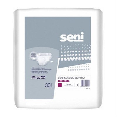 SENI CLASSIC QUATRO L, sauskelnės suaugusiems, 30 vnt