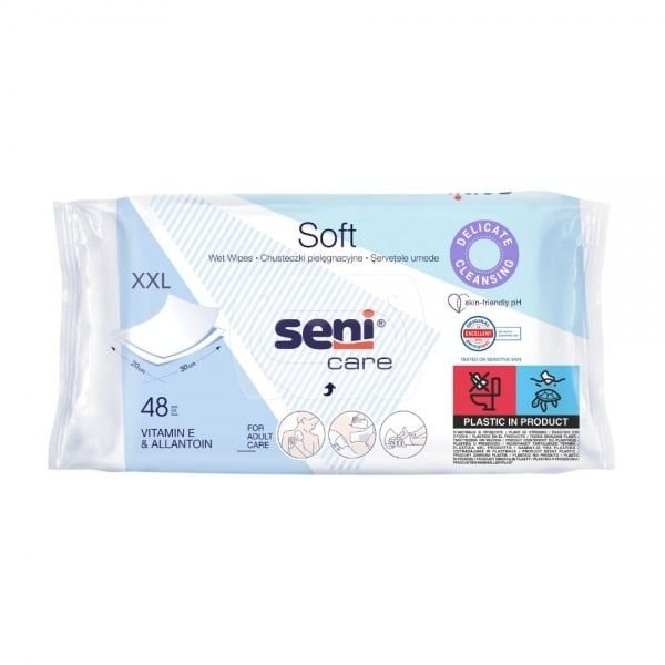 SENI drėgnos servetėlės CARE, 48 vnt