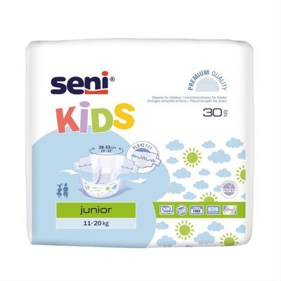 SENI KIDS JUNIOR, 11 -, anatominės sauskelnės, 30 vnt., 20 kg
