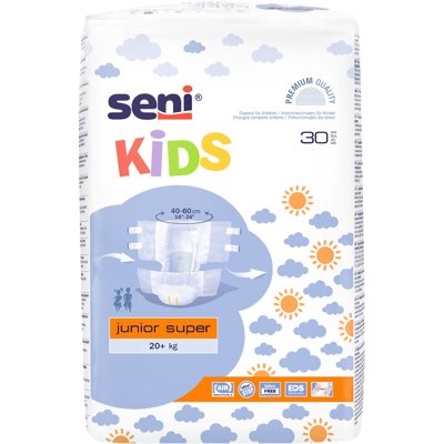 SENI KIDS JUNIOR SUPER, 40-, 20+ kg, 30 vnt., 60 cm