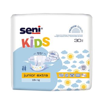SENI KIDS sauskelnės JUNIOR EXTRA, 15–, 30 vnt., 30 kg