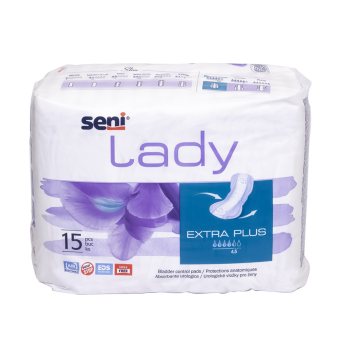 SENI LADY įklotai nelaikantiems šlapimo EXTRA PLUS, 15 vnt