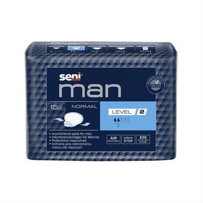 SENI MAN NORMAL LEVEL 2, įklotai vyrams, 15 vnt