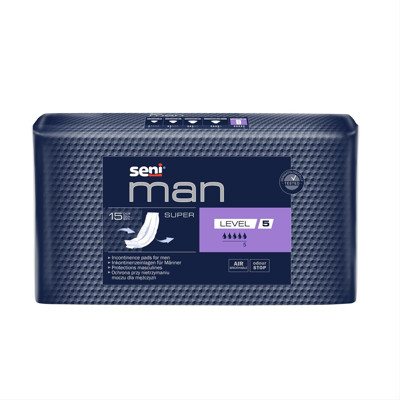 SENI MAN SUPER LEVEL 5, įklotai vyrams, 15 vnt