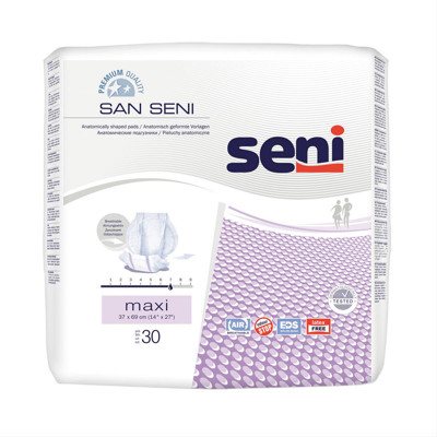 SENI SAN MAXI, įklotai, anatominiai, 30 vnt