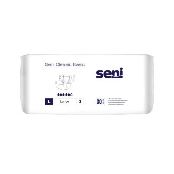 SENI sauskelnės suaugusiesiems 3 CLASSIC BASIC, L dydis, 30 vnt