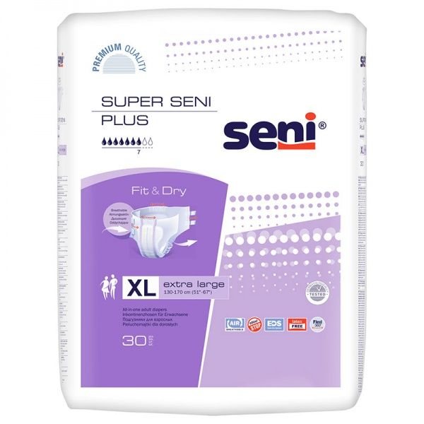 SENI sauskelnės SUPER PLUS PREMIUM, XL, 30 vnt