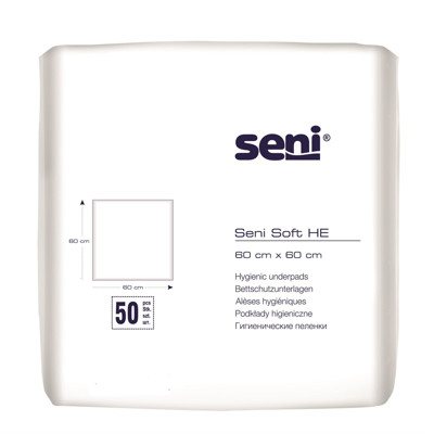 SENI SOFT HE, paklotai, x 60cm, 50vnt., 60 cm