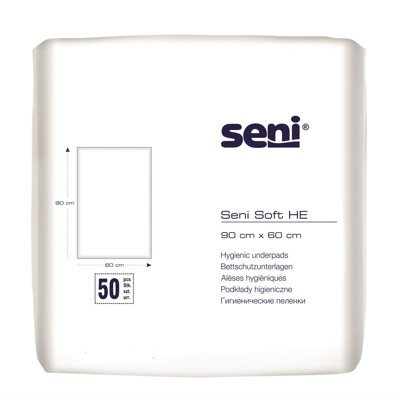 SENI SOFT HE, paklotai, x 90cm, 50vnt., 60 cm