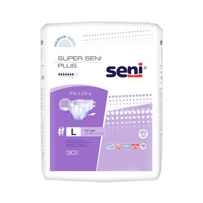 SENI SUPER PLUS Premium sauskelnės, L dydis N30