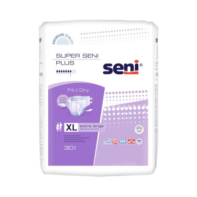 SENI SUPER PLUS Premium sauskelnės, XL dydis N30