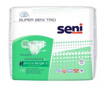 SENI Super Trio EXTRA LARGE (premium) sauskelnės suaugusiems N10