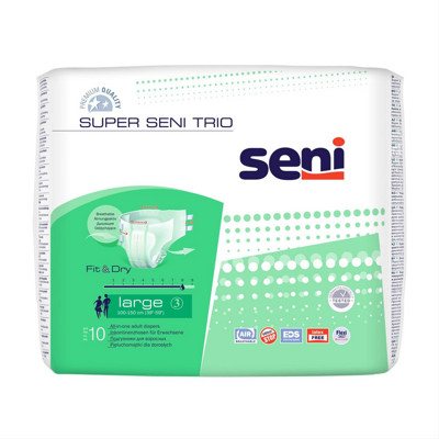 SENI SUPER TRIO LARGE, sauskelnės suaugusiems, 10 vnt