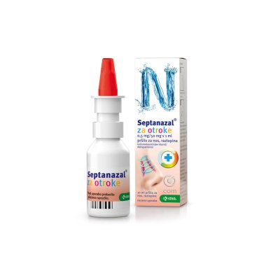 Septanazal 0,5 mg/50 mg/ml nosies purškalas vaikams, 10 ml