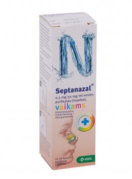 SEPTANAZAL (vaikams) 0,5 mg/50 mg/ml nosies purškalas (tirpalas) N1, 10 ml