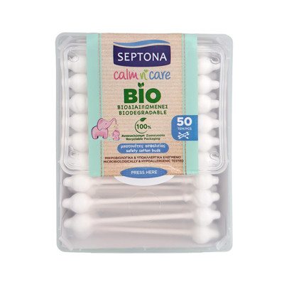 SEPTONA BIO, higieniniai pagaliukai vaikams, 50 vnt