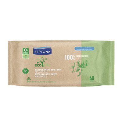 SEPTONA ECOLIFE, drėgnos servetėlės vaikams, medetka, 60 vnt