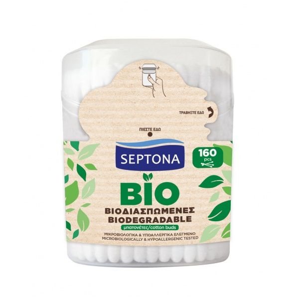 SEPTONA vatos pagaliukai indelyje BIO, 160 vnt