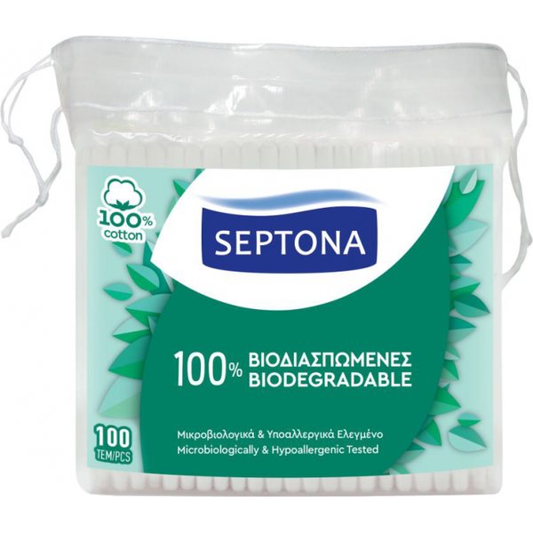SEPTONA vatos pagaliukai maišelyje BIO, 100 vnt