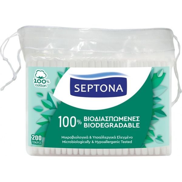 SEPTONA vatos pagaliukai maišelyje BIO, 200 vnt