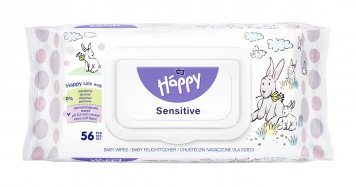 SERVETĖLĖS drėgnos vaikams HAPPY Sensitive su alijošiumi N56