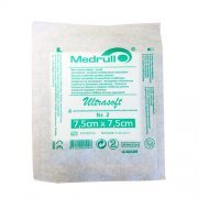 Servetėlės, neaustinės MEDRULL ULTRASOFT, 2 vnt., 7.5 x 7.5 cm