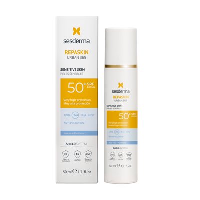 SESDERMA REPASKIN URBAN 365, apsauginis veido kremas jautriai odai SPF50, 50 ml