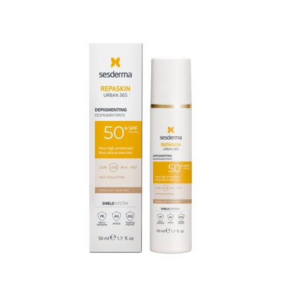 SESDERMA REPASKIN URBAN 365, apsauginis veido kremas pigmentuotai odai, SPF50, 50 ml