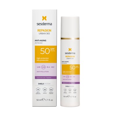SESDERMA REPASKIN URBAN 365, apsauginis veido kremas, SPF50, 50 ml